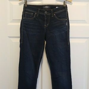 Silver High Rise Suki Straight Jean 27x34